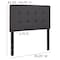 Flash Furniture Headboard, Twin Size, Gray Vinyl HG-HB1705-T-GY-GG - alternate 9
